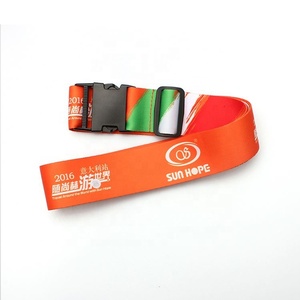 Adjustable 50mm Width Polyester Sublimation Printed Professional <b>Luggage</b> <b>Belt</b> with Custom Release Buckle for Suitcase - Product Image 2