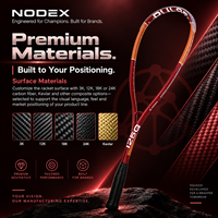 Raket Squash NODEX Custom Carbon Fiber Berkualitas Tinggi dengan Berat Seimbang, Performa Tangguh, dan Pegangan Nyaman