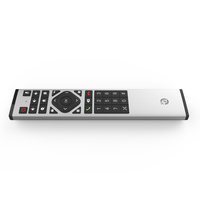 Télécommande universelle vocale en aluminium à 17 touches personnalisée avec technologie RF 2.4G certifiée ROHS, portée de 20 m pour TV et usage domestique