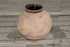 QUANGUI Grand pot à fleurs circulaire en terre cuite de 10L, sculpté à la main, écologique, durable et léger, style européen, vente en gros pour la maison et le commerce - Product Image 3