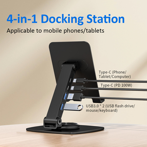 All'ingrosso supporto Mobile pigro per Desktop 360 supporto antiscivolo per Mini telefono portatile con supporto per Tablet con mozzo usb - Product Image 6