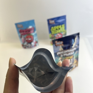 Individuell Anpassbare Wiederverschließbare Mylar-Beutel in Verschiedenen Größen, Großpackung 3,5g 7g 14g 28g, Standbodenbeutel für Süßigkeiten, Kindersichere Verpackung für Gummibärchen - Product Image 2