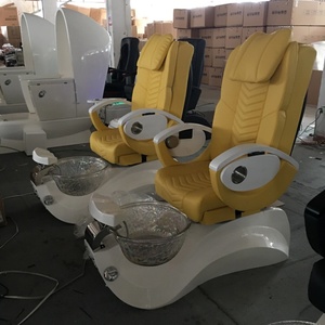 Kisen Sliver Frame Chaise Salon Pedicure <b>Stool</b> Chair Spa Pedicure Package Stoel Tweedehands with LED Light Pedicure Basin - Product Image 6
