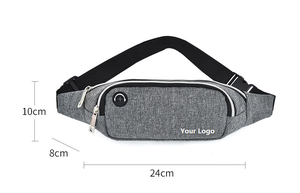 Sac de taille sport en tissu Oxford, sac banane pour téléphone portable, léger, imperméable et résistant à l'usure, sac de poitrine - Product Image 2