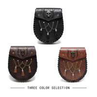 Viking Style suspendu médiéval argent pochette sac rétro taille cartable PU Faux cuir pochette ceinture sac fête accessoires sac à bandoulière