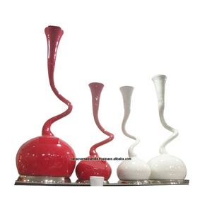 Jarrón decorativo de aluminio con Capullos de flores al por mayor de fábrica para centros de mesa de boda y restaurante - Product Image 1