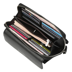 Baellerry <b>Men's</b> <b>Wallet</b> Large Capacity Clutch Bag With Lychee Texture Multiple Card Slots PU Leather Handbag <b>For</b> Everyday Use - Product Image 3