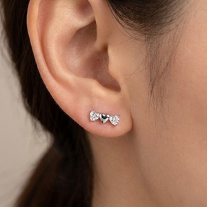 Orecchini Pendenti Personalizzati in Zircone G23 Ipoallergenico, Orecchini in Titanio F136 per Cartilagine, Gioielli per Piercing Labret, Matrimonio - Product Image 2