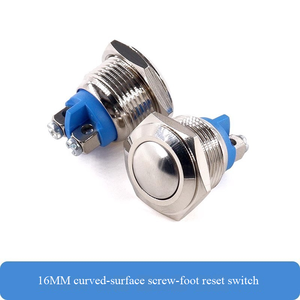 YUHE YH-JSR16 16MM Stainless Steel Flat Head Button Industrial Control Silver Color IP65 Rated 220V - Product Image 6