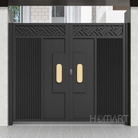 Dernière conception de porte battante principale coulissante automatique en aluminium pour la maison ou l'appartement