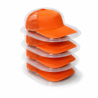 Boîte d'emballage en plastique transparent jetable PET PVC PP, type clamshell, pour casquette de baseball, forme personnalisable, impression UV, sous vide