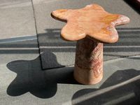 Table d'appoint moderne en marbre rose, forme organique, pour salle à manger, appartement, salon, villa de luxe, hôtel, décoration de la maison