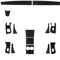 Autocollants décoratifs pour garnitures intérieures style fibre de carbone, décorations pour console centrale, pour Tesla Model 3 Y S X, accessoires intérieurs Tesla