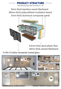 Cabines préfabriquées confortables de 20 pieds, 30 pieds, 40 pieds, type capsule Apple, imperméables et ignifuges, pour la construction, les bureaux, les villas - Product Image 6