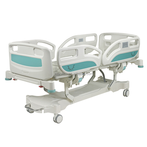 Cama de Hospital Eléctrica de Cinco Funciones de Acero al Carbono con Cabecera y Piecera de Moldeo por Soplado de PE y Barandilla Lateral - Product Image 2