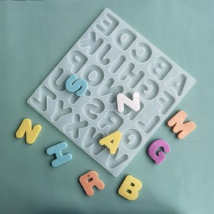 Moule en silicone pour résine époxy, lettres A-Z, écologique, pour sacs OPP, pendentifs, artisanat, <span class=keywords><strong>kit</strong></span> DIY alphabet - Product Image 4