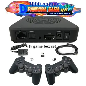 Saga 3d spiel 3000 in 1 2 player aufkleber gamepad set pandoras box drahtlose arcade control set