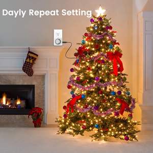 Prise de minuterie américaine 24 heures Prise de minuterie intérieure enfichable et minuterie programmable pour lampes et lumières pour prises électriques - Product Image 6