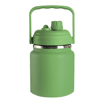 Haute Qualité En Plein Air Gym Gallon Cruche D'eau Triple Paroi Large Bouche Isolé Sous Vide Sport Bouteille D'eau En Acier Inoxydable