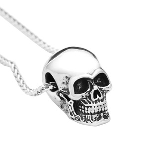 Collier pendentif crâne Yunnique en argent tibétain pour homme, chaîne de fête, bijou de mode, chaîne de pull - Product Image 5