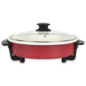 Aluminio multifuncional sin humo antiadherente cerámica eléctrica sartén para <span class=keywords><strong>Pizza</strong></span> Veggie <span class=keywords><strong>Pizza</strong></span> sándwich a la parrilla - Product Image 4