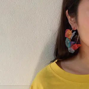 Beautiful Floral Earrings Bohemian Vacation Multicolor Style Summer Earrings