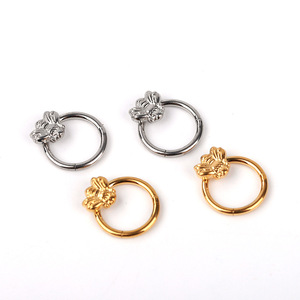 Anillo de Nariz de Acero Inoxidable con Segmentos de Serpiente y Abeja |   Joyería para Piercing de Nariz y Oreja Estilo Europeo, Venta al Por Mayor - Product Image 2