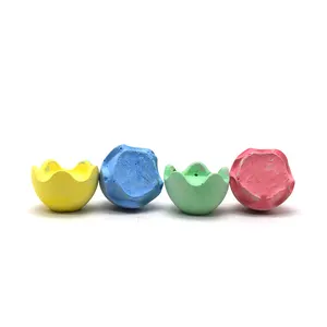 Özelleştirilmiş toptan profesyonel 4 adet toksik olmayan açık yumurta paskalya için kaldırım tebeşir oyuncak