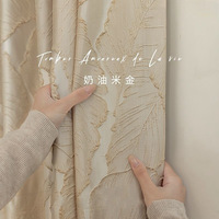 Rideaux Jacquard de haute précision à feuille d'or de luxe pour la décoration de fenêtre de chambre à coucher de salon