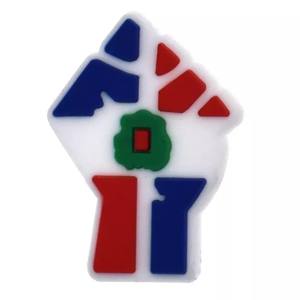 Breloques populaires en caoutchouc souple pour sabots, breloques DIY pour sacs et accessoires de pantoufles, décoration de chaussures drapeau <span class=keywords><strong>République</strong></span> <span class=keywords><strong>Dominicaine</strong></span> - Product Image 4