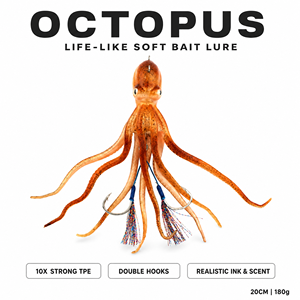 Leurre souple transfrontalier sélectionné avec soin <span class=keywords><strong>pour</strong></span> la pêche en mer d'eau salée (poulpe/<span class=keywords><strong>anchois</strong></span>) – Leurre <span class=keywords><strong>de</strong></span> traîne <span class=keywords><strong>pour</strong></span> bateau à tête plombée – Direct - Product Image 1