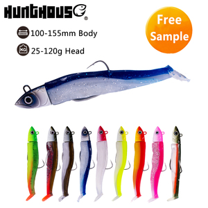 Hunt house japan wholesale sinking jig head soft lure black minnow