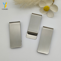 Penjepit Uang Stainless Steel Tipis Minimalis, Dompet Saku Depan, Penjepit Kartu untuk Pria, Hadiah Bisnis