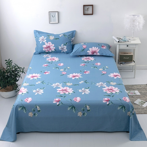 Wholesale 100% Cotton <strong>Bed</strong> <strong>Sheets</strong> Set Good Quality <strong>Floral</strong> Pattern Flat <strong>Sheet</strong> Hot Sale for Home Textile Use in Living Room - Product Image 1