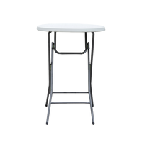 Table pliante ovale de qualité événementielle ZDZ-01 en blanc pour bar à domicile, hôtel, festivités en plein air