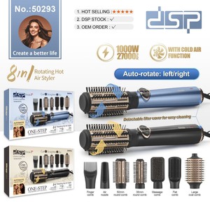 DSP 8 en 1 Estilizador de Aire Caliente Giratorio 1000W 27000 RPM con Rotación Automática para Rizar, Alisar y Secar el Cabello - Product Image 1