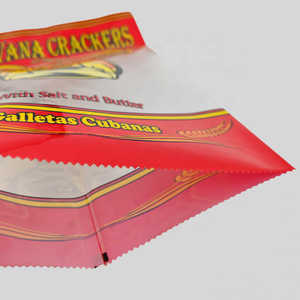 Breadsticks Galletas Bolsa de embalaje de plástico Bolsa de sello medio trasero Logotipo personalizado Bolsa de comida impresa para Galletas cubanas - Product Image 4