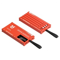 Batterie externe portable 10000 mAh avec logo personnalisé, câbles intégrés, chargeur ultra-rapide, batteries externes universelles pour l'extérieur