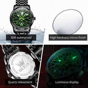   Reloj de Cuarzo de Acero Inoxidable 3701 de Lujo, con Logotipo Personalizado OEM, Diseño Hueco Giratorio, Deportivo, Luminoso e Impermeable - Product Image 6