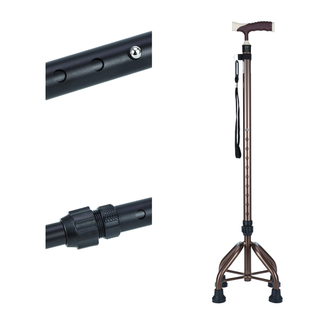 Adjustable Silver Aluminum Cane 250 lb Load Capacity Lightweight Fashion Durable Design Comfortable Walking Rehabilitation