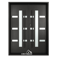 Porte d'entrée principale en fer extérieur américaine, moderne, double grille en fer, porte de portail, dernières conceptions, arches, portes en fer forgé pour maisons