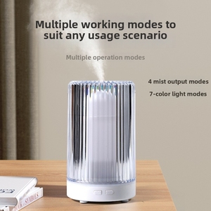 Difusor de Aromas de 200 ml, Material PP+ABS, Luz Nocturna LED de 7 Colores, Humidificador Ultrasónico, Vapor Continuo de 10-12 Horas, Ecológico, para Hotel - Product Image 5