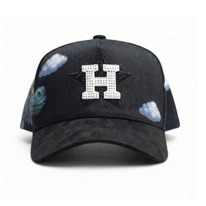 Casquette de baseball 100% neuve, qualité G5, avec logo brodé 3D, Barbas Hats B Star, 5 panneaux, strass, <span class=keywords><strong>Sad</strong></span> Boyz par Thirtyone Hats, Gorra - Product Image 1