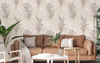 Nouveau design de papier peint floral en PVC gaufré 3D Décoration intérieure étanche pour le salon et l'hôtel