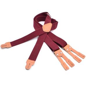 <span class=keywords><strong>Tirantes</strong></span> de fiesta de <span class=keywords><strong>boda</strong></span> ajustables de color rojo sólido de moda para hombres - Product Image 2