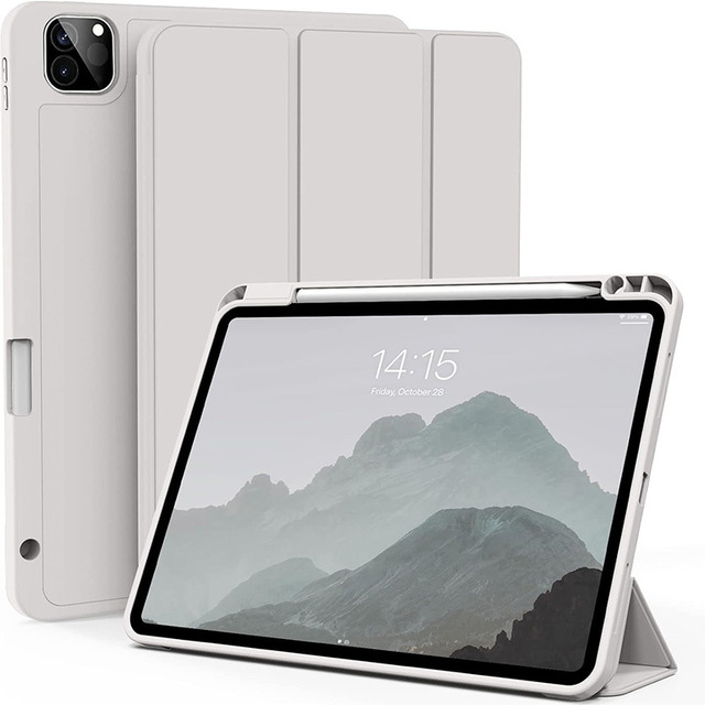 iPad Pro 11-inch 10th Gen & Pro 13 Trifold Protective Case with PU Leather & TPU Auto Wake/Sleep Multi-Angle Stand