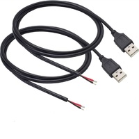Câble d'alimentation USB A 2.0 mâle à extrémité ouverte 2 broches 4 broches fil nu