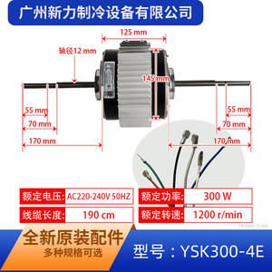 มอเตอร์พัดลมเครื่องปรับอากาศ YSK300-4E แบบเฟสเดียว อะซิงโครนัส AC220V ดีไซน์โลหะที่มีความแม่นยำสูง - Product Image 3
