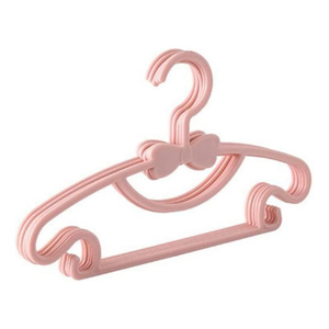 Kids Plastic Multi-function Baby Small Clothes Coat <b>Hangers</b> Central Bow-knot Design Portable Children PP Coat <b>Hanger</b> - Product Image 1
