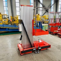 Plateforme élévatrice électrique pour espaces étroits, stable et sûre, de 4 à 14 m, mini-mât élévateur hydraulique pour un seul homme